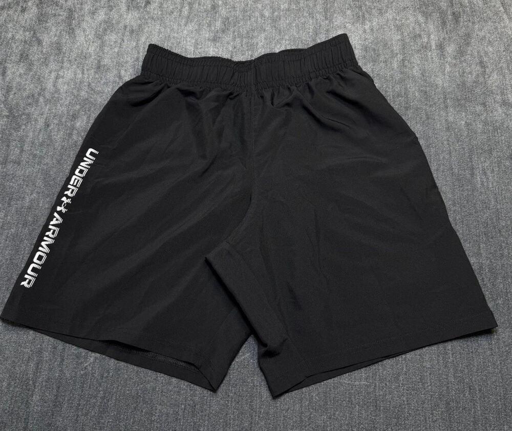 NWOT Under Armour UA Tech Woven Wordmark Shorts Men's Small Black Lightweight
